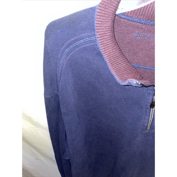 Tommy Bahama Men’s Reversible Sweatshirt Size 3XB Blue Burgundy Outdoors Comfort - Picture 6 of 12
